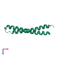 PDB entry 2gts coloured by chain, top view.