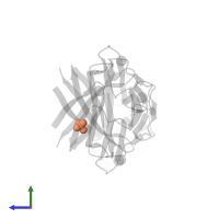 SULFATE ION in PDB entry 2gud, assembly 1, side view.