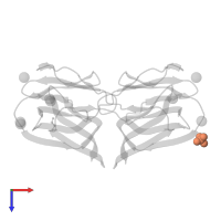SULFATE ION in PDB entry 2gud, assembly 1, top view.