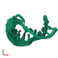PDB entry 2gvo coloured by chain, ensemble of 21 models, front view.