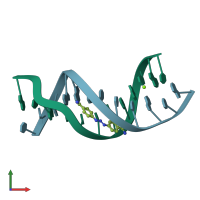 PDB entry 2gvr coloured by chain, front view.