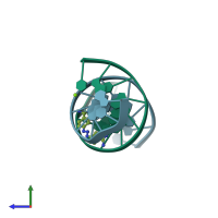 PDB entry 2gvr coloured by chain, side view.