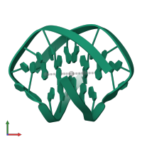5'-D(*GP*GP*GP*GP*TP*TP*TP*TP*GP*GP*GP*G)-3' in PDB entry 2gwe, assembly 1, front view.