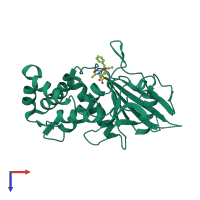 PDB entry 2h04 coloured by chain, top view.