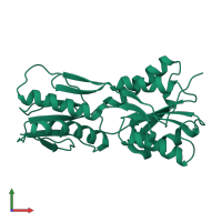 PDB entry 2h0a coloured by chain, front view.
