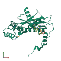 PDB entry 2h0u coloured by chain, front view.