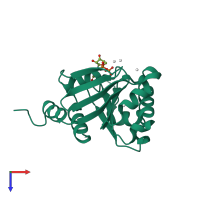 PDB entry 2h18 coloured by chain, top view.