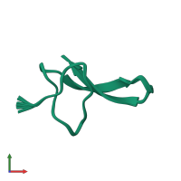 PDB entry 2h1z coloured by chain, ensemble of 25 models, front view.
