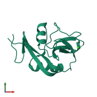 Monomeric assembly 1 of PDB entry 2h2t coloured by chemically distinct molecules, front view.