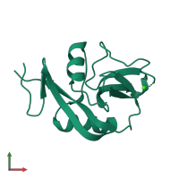 PDB entry 2h2t coloured by chain, front view.