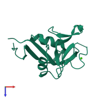 PDB entry 2h2t coloured by chain, top view.