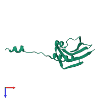 PDB entry 2h36 coloured by chain, top view.