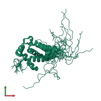 PDB entry 2h3f coloured by chain, ensemble of 20 models, front view.