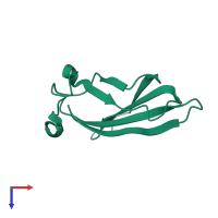 PDB entry 2h41 coloured by chain, top view.