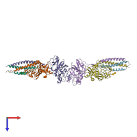 PDB entry 2h43 coloured by chain, top view.