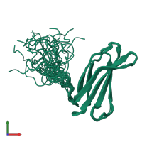 PDB entry 2h45 coloured by chain, ensemble of 25 models, front view.