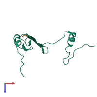 PDB entry 2h46 coloured by chain, top view.