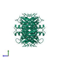 Transthyretin in PDB entry 2h4e, assembly 1, side view.