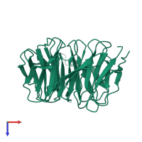 WD repeat-containing protein 5 in PDB entry 2h68, assembly 1, top view.