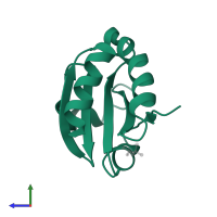 Thioredoxin 1 in PDB entry 2h75, assembly 1, side view.