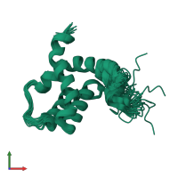 PDB entry 2h7b coloured by chain, ensemble of 20 models, front view.