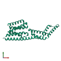 PDB entry 2h7o coloured by chain, front view.