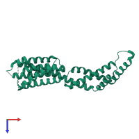 PDB entry 2h7o coloured by chain, top view.