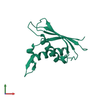 PDB entry 2h8e coloured by chain, front view.