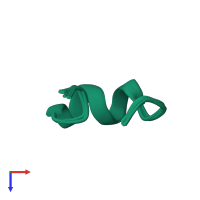 PDB entry 2h8s coloured by chain, ensemble of 20 models, top view.