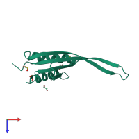 PDB entry 2h9u coloured by chain, top view.