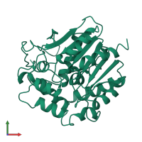 PDB entry 2had coloured by chain, front view.