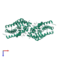 Vitamin D3 receptor A in PDB entry 2hbh, assembly 1, top view.