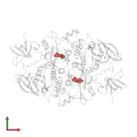 Modified residue PTR in PDB entry 2hck, assembly 1, front view.