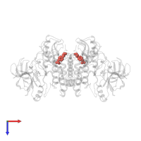 Modified residue PTR in PDB entry 2hck, assembly 1, top view.