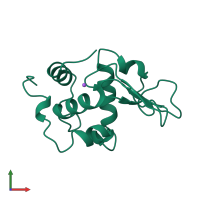 PDB entry 2heb coloured by chain, front view.