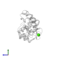 CALCIUM ION in PDB entry 2het, assembly 1, side view.