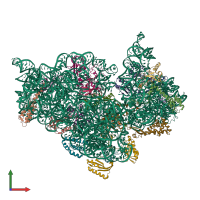 PDB entry 2hhh coloured by chain, front view.