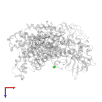 CHLORIDE ION in PDB entry 2hhk, assembly 1, top view.