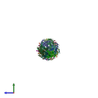 PDB entry 2hil coloured by chain, side view.