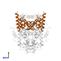 Histone H2B 7 in PDB entry 2hio, assembly 1, side view.