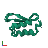 PDB entry 2hjj coloured by chain, ensemble of 20 models, front view.