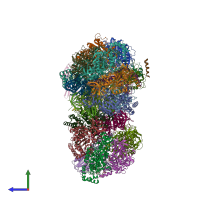 PDB entry 2hld coloured by chain, side view.