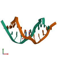 PDB entry 2hmd coloured by chain, front view.