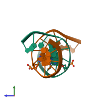 PDB entry 2hmd coloured by chain, side view.