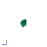 PDB entry 2hn8 coloured by chain, ensemble of 20 models, side view.