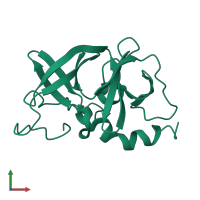 Monomeric assembly 1 of PDB entry 2ho9 coloured by chemically distinct molecules, front view.