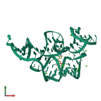 PDB entry 2hol coloured by chain, front view.