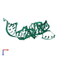 PDB entry 2hop coloured by chain, top view.