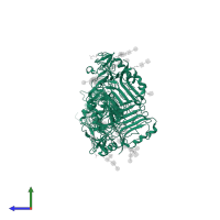 Insulin receptor subunit alpha in PDB entry 2hr7, assembly 1, side view.