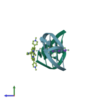PDB entry 2hri coloured by chain, side view.